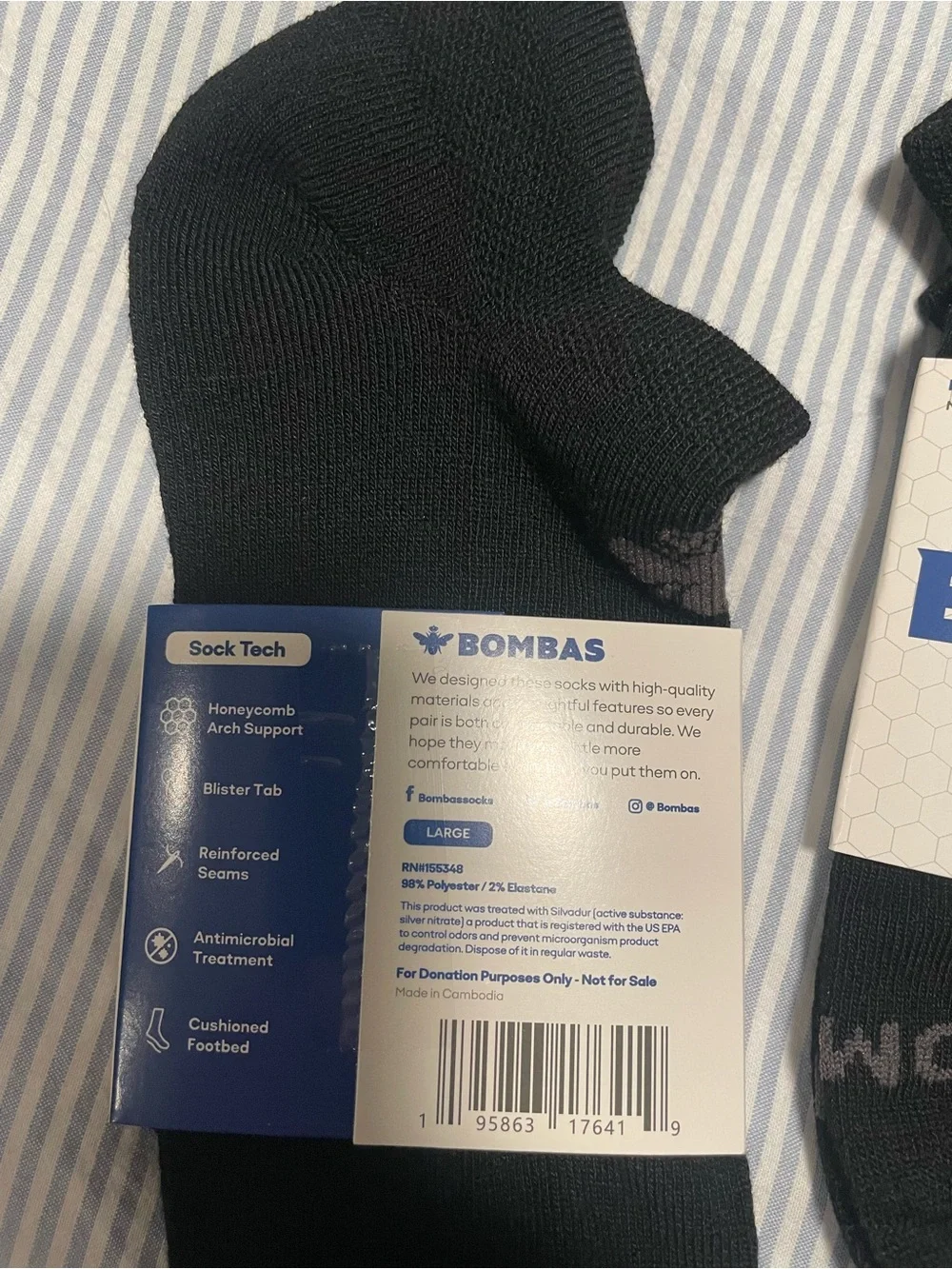 Bombas Black Low-Cut Athletic No-Show Socks - Pack of 3